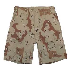 BDU 6 Pocket Combat Shorts (6 Color Desert Camo)