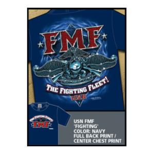 Fleet Marine Force T-Shirt (Black) 7.62 Design