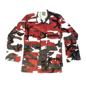 4 Pocket BDU Shirt (Poly/Cotton Twill)(Red Camo)