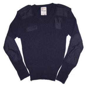 Blauer V-Neck Wool Commando Sweater (Navy) Close Out
