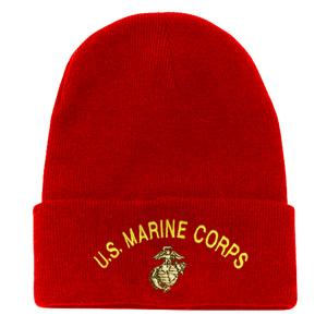 USMC Globe & Anchor Watch Cap (Red)