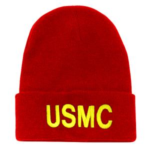 USMC Letters Watch Cap (Red)
