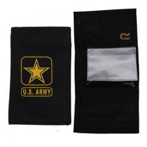 US Army Nylon Tri-Fold Wallet (Black) (Seal)