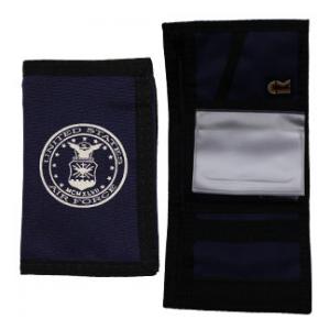 US Air Force Nylon Tri-Fold Wallet (Navy Blue) (Seal)