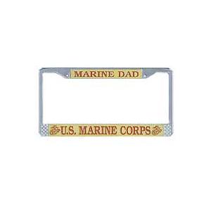 Marine Dad License Plate Frame