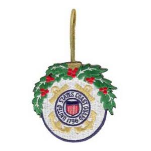 Embroidered Coast Guard Christmas Ornament