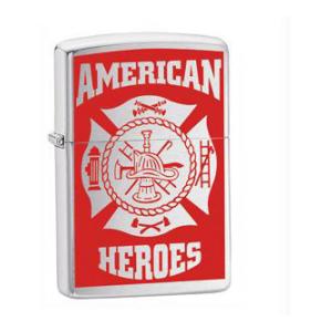 American Heros Firefighter Zippo Lighter (Street Chrome)