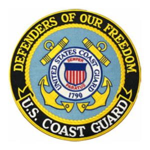 Defenders of Freedom U.S. Coast Guard Round (Back Patch)