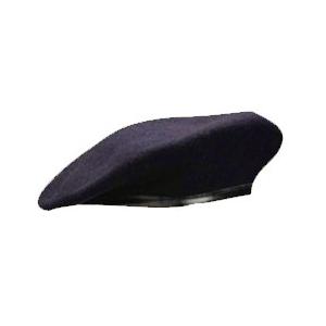 Military Beret (Leather Sweatband)(Dark Navy)