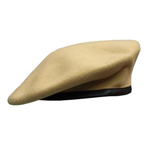 Military Beret (Leather Sweatband)(LightTan)