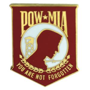 POW * MIA (Red) Pin