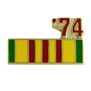 Vietnam Service Ribbon with 74 Pin
