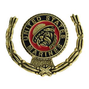 US Marine Bulldog Wreath Pin