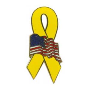 Yellow Ribbon with American Flag