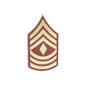 Marine 1st Sergeant E-8 Pin (Gold on Red)