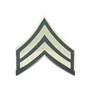 Army Corporal E-4 Pin (Gold on Green)
