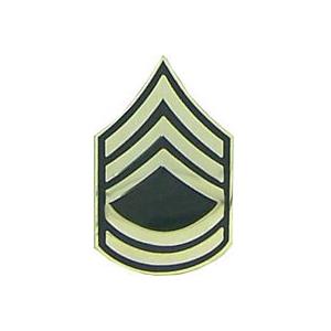 Army Sergeant First Class E-7 Pin (Gold on Green)
