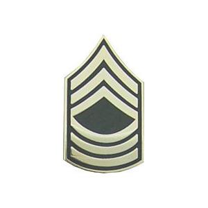 Army Master Sergeant E-8 Pin (Gold on Green)
