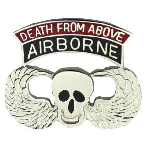 Death From Above Airborne Skull Pin