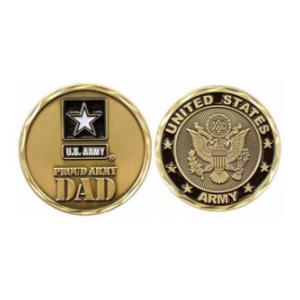 Proud Army Dad Challenge Coin