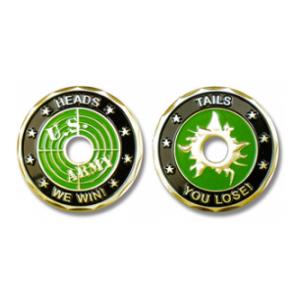 Army Bullet Hole Cut-Out Cutout Challenge Coin