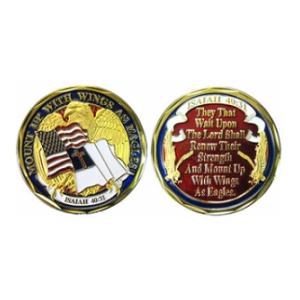 Wings as Eagles (Isaiah 40:31) Challenge Coin