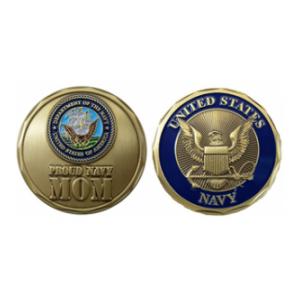 Proud Navy Mom Challenge Coin