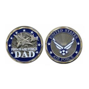 Proud Air Force Dad Challenge Coin