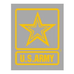 US Army Star Yellow Vinyl Transfer