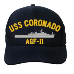 USS Coronado AGF-11 Cap (Dark Navy) (Direct Embroidered)