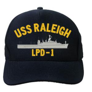 USS Raleigh LPD-1 Cap (Dark Navy) (Direct Embroidered)
