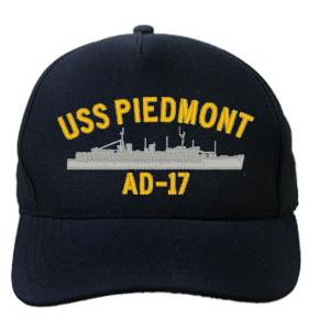 USS Piedmont AD-17 Cap (Dark Navy) (Direct Embroidered)