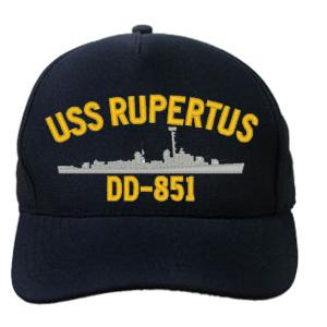 USS Rupertus DD-851 (Dark Navy) (Direct Embroidered)