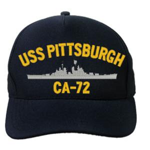 USS Pittsburgh CA-72 Cap (Dark Navy) (Direct Embroidered)