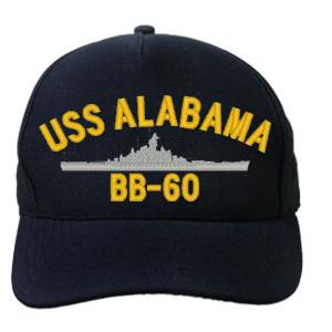 USS Alabama BB-60 Cap (Dark Navy) (Direct Embroidered)
