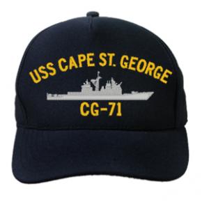 USS Cape St. George CG-71 Cap (Dark Navy) (Direct Embroidered)