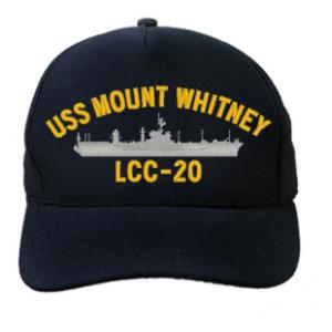 USS Mount Whitney LCC-20 Cap (Dark Navy) (Direct Embroidered)