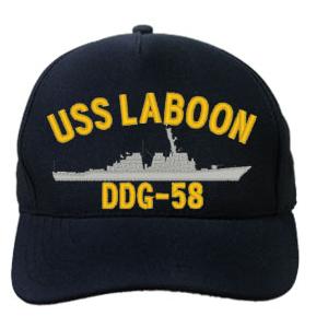 USS Laboon DDG-58 Cap (Dark Navy) (Direct Embroidered)