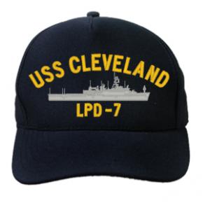 USS Cleveland LPD-7 Cap (Dark Navy) (Direct Embroidered)