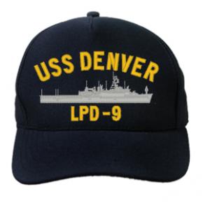 USS Denver LPD-9 Cap (Dark Navy) (Direct Embroidered)