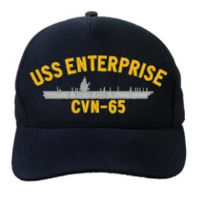 USS Enterprise CVN-65 Cap (Dark Navy) (Direct Embroidered)