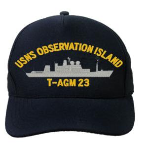 USNS Observation Island T-AGM 23 Cap (Dark Navy) (Direct Embroidered)