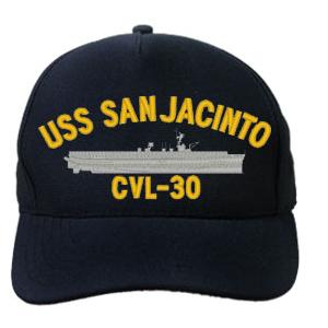 USS San Jacinto CVL-30 Cap (Dark Navy) (Direct Embroidered)