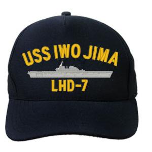 USS Iwo Jima LHD-7 Cap (Dark Navy) (Direct Embroidered)