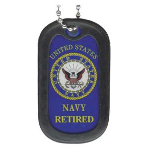 US Navy Retired Dog Tag with Seal
