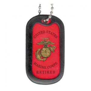 US Marine Corps Retired Dog Tag with Globe and Anchor