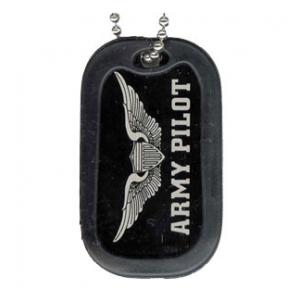 US Army Pilot Dog Tag with Wing
