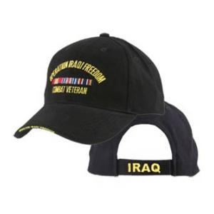 Operation Iraqi Freedom Veteran Extreme Embroidery Cap with 3 Ribbons