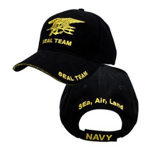 U.S. Navy Seals Cap w/ Emblem (Black)