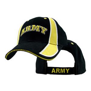 U.S. Army Arch Stripes Cap (Black / Yellow)